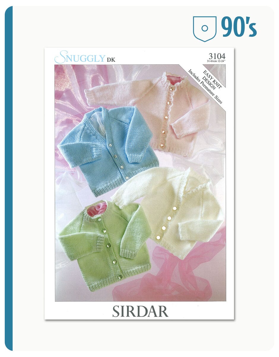 Baby Cardigans knitting pattern in DK - Sirdar 3104