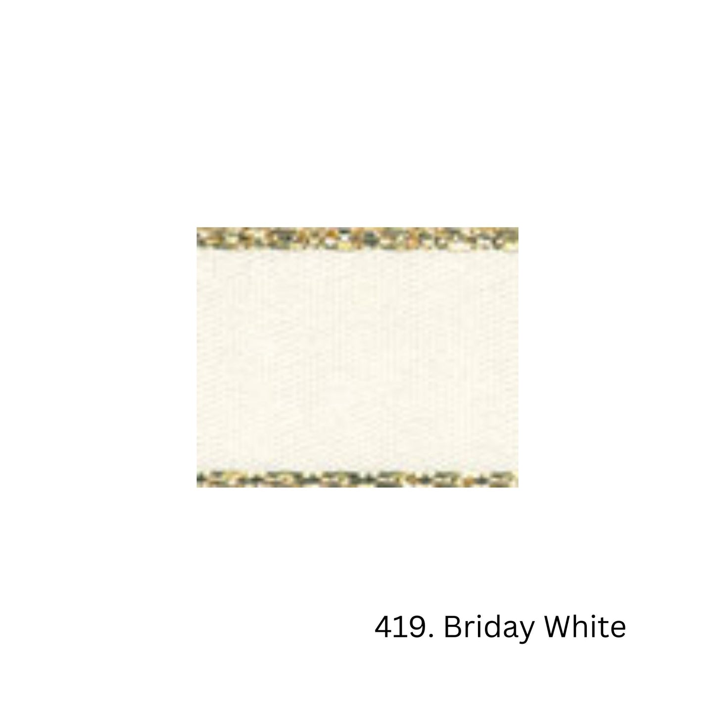 Ribbon Berisfords gold edge ribbon 7696 - 7mm, 15mm