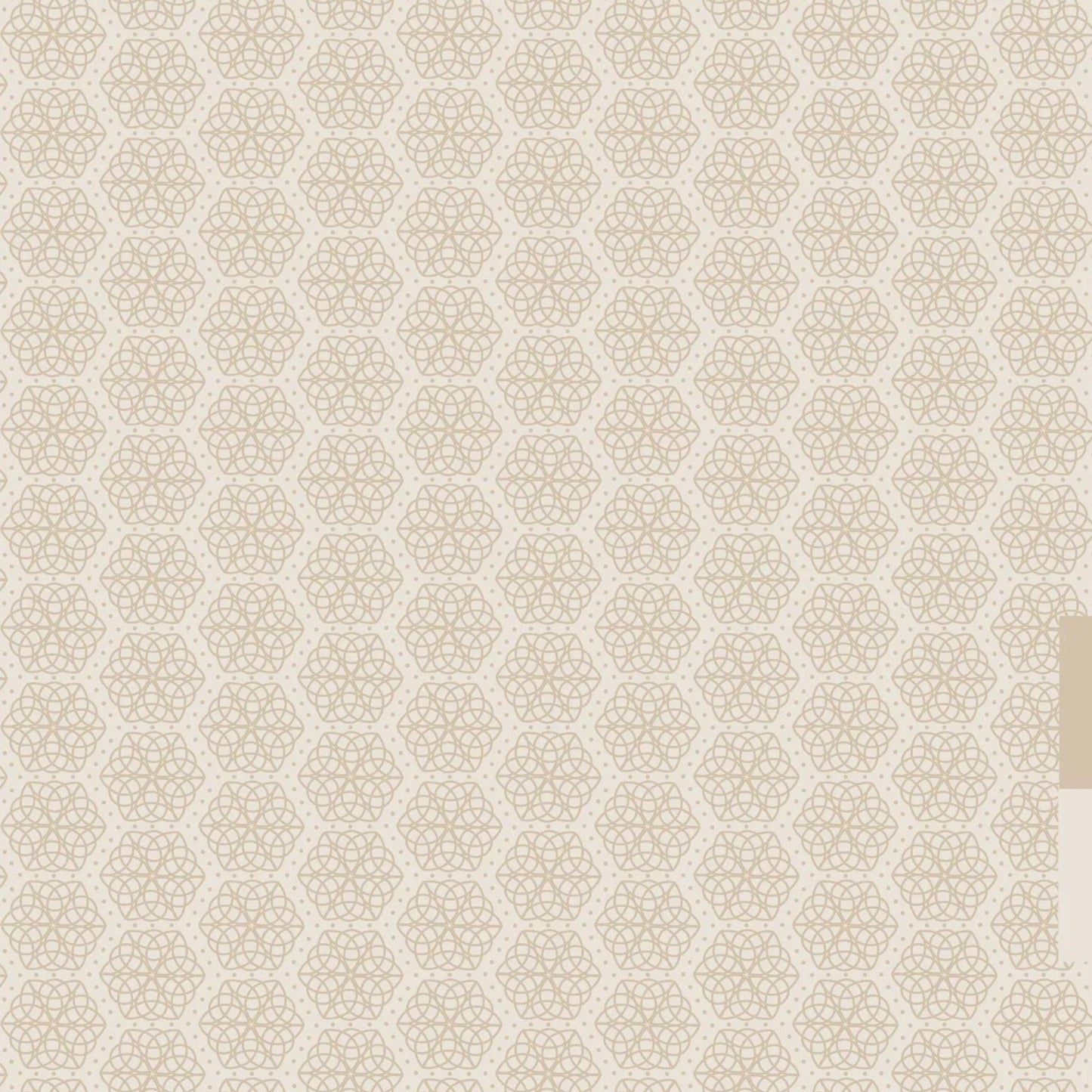 Fabric Celtic Knots on dark cream cotton fabric - Lewis & Irene