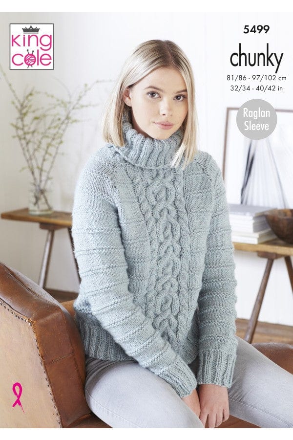 King Cole ladies and man's sweater pattern 5499 - Chunky