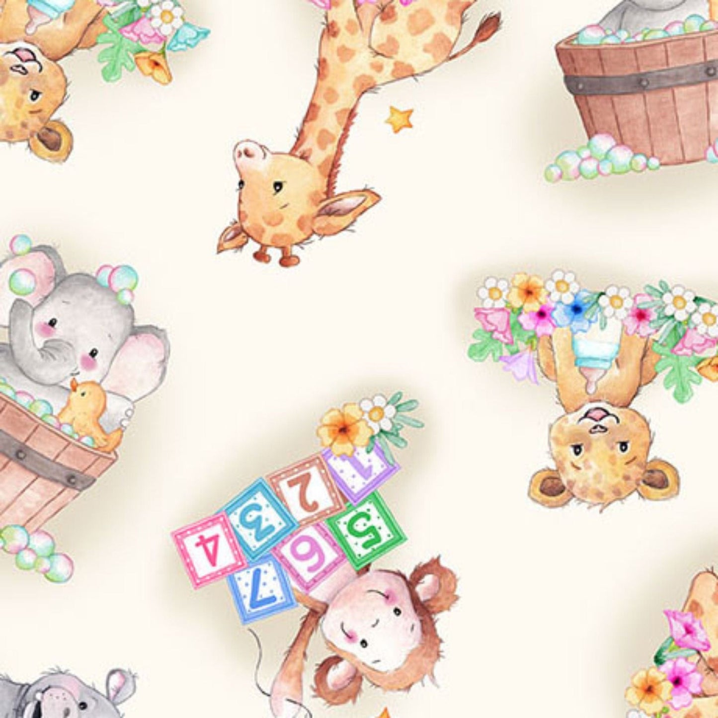 Little ones-cream-QT fabrics