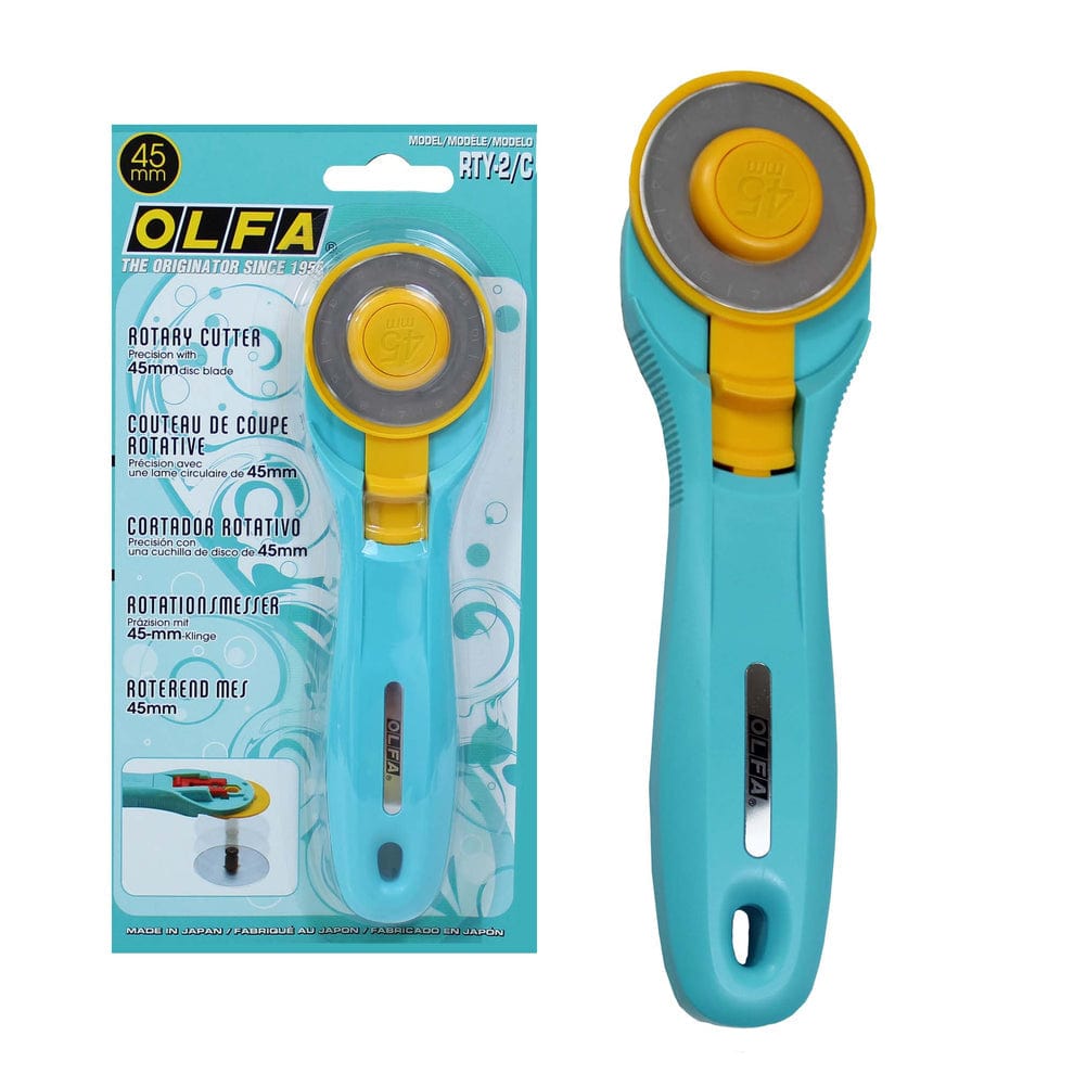 OLFA Rotary Cutter 45mm Aqua