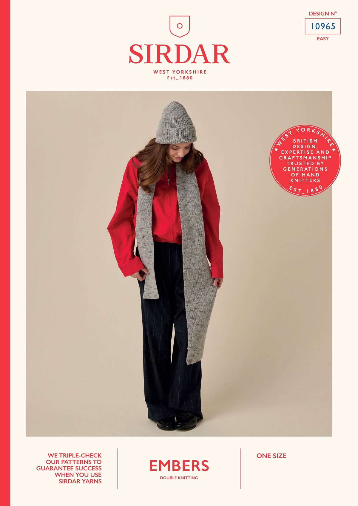 Women's Hat & Scarf knitting pattern DK - Sirdar 10965