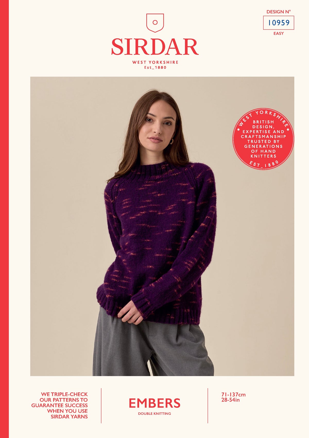 Women's Jumper knitting pattern DK - Sirdar 10959
