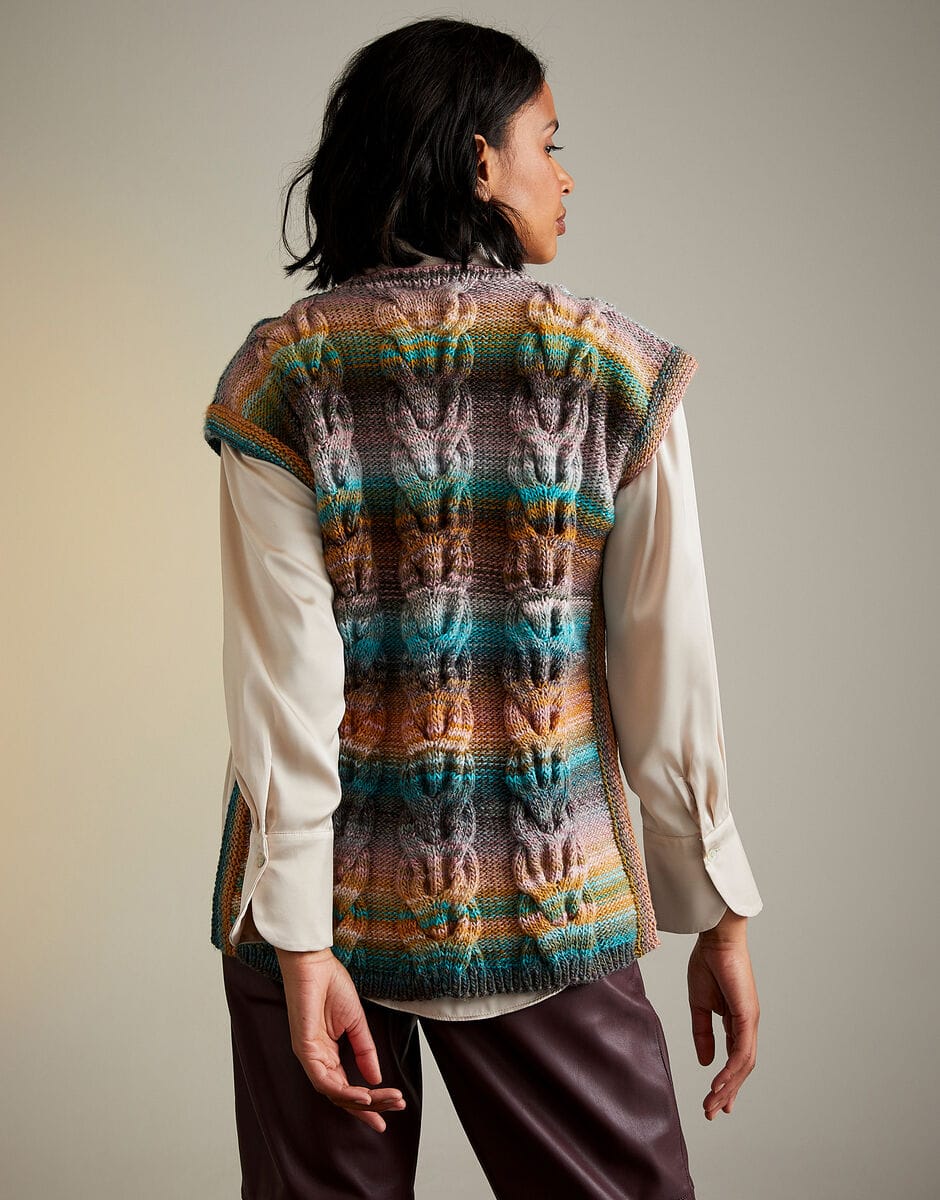 Women's Staghorn Fern Tabard/ Tunic knitting pattern in Aran - Sirdar 10717