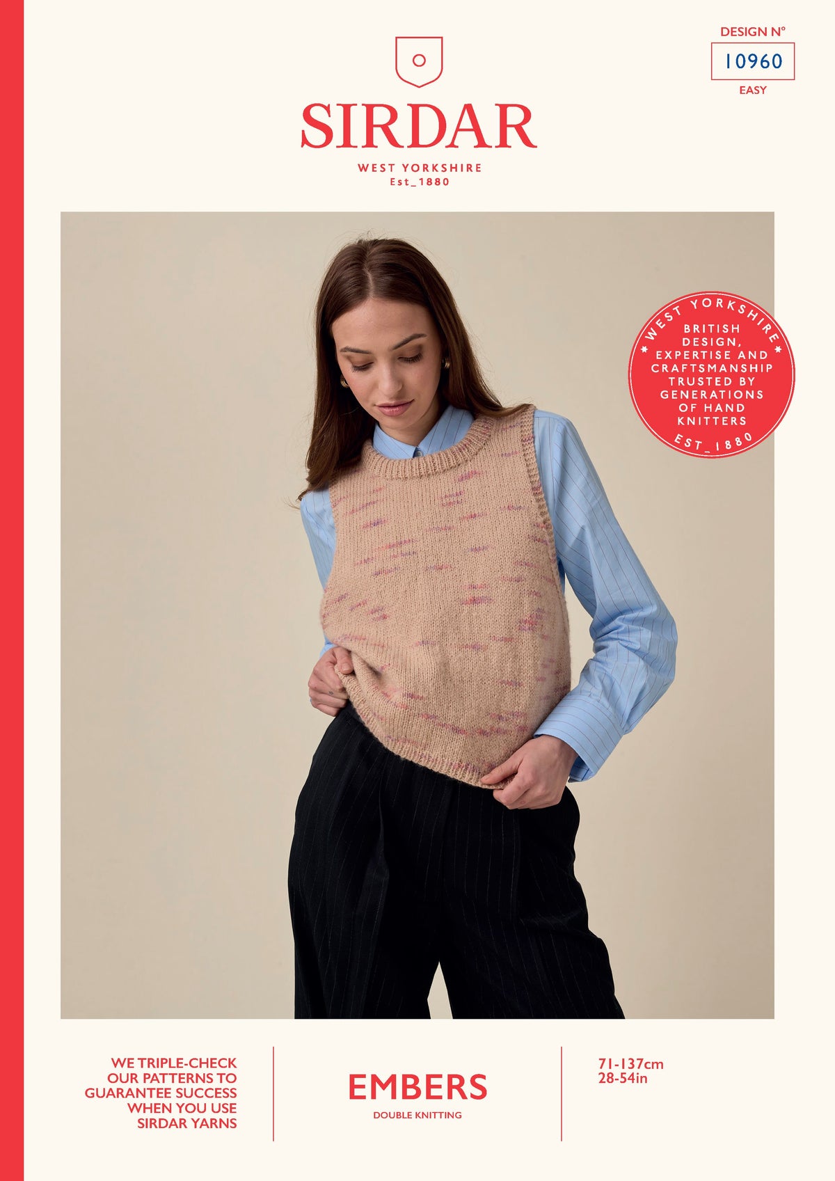 Women's Vest knitting pattern DK - Sirdar 10960