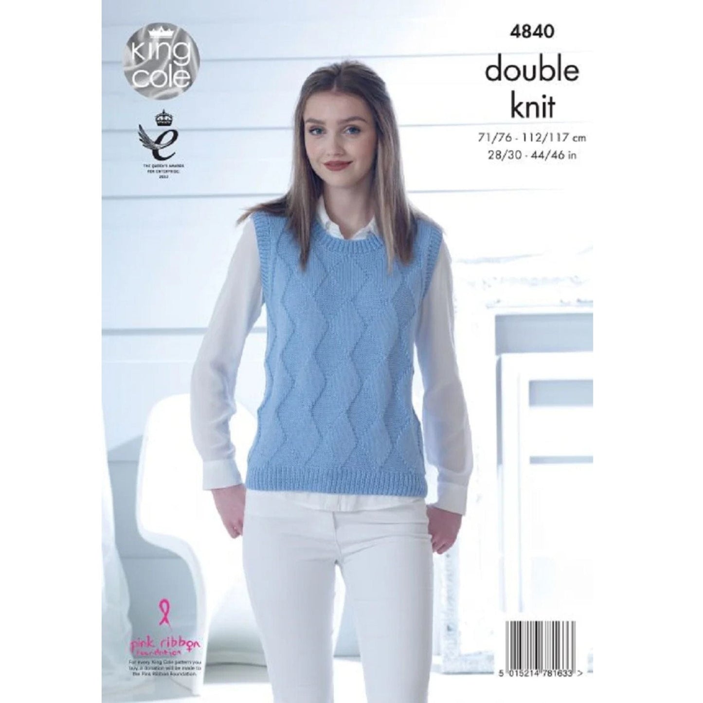 Womens Slipover and sweater knitting pattern-King Cole 4840