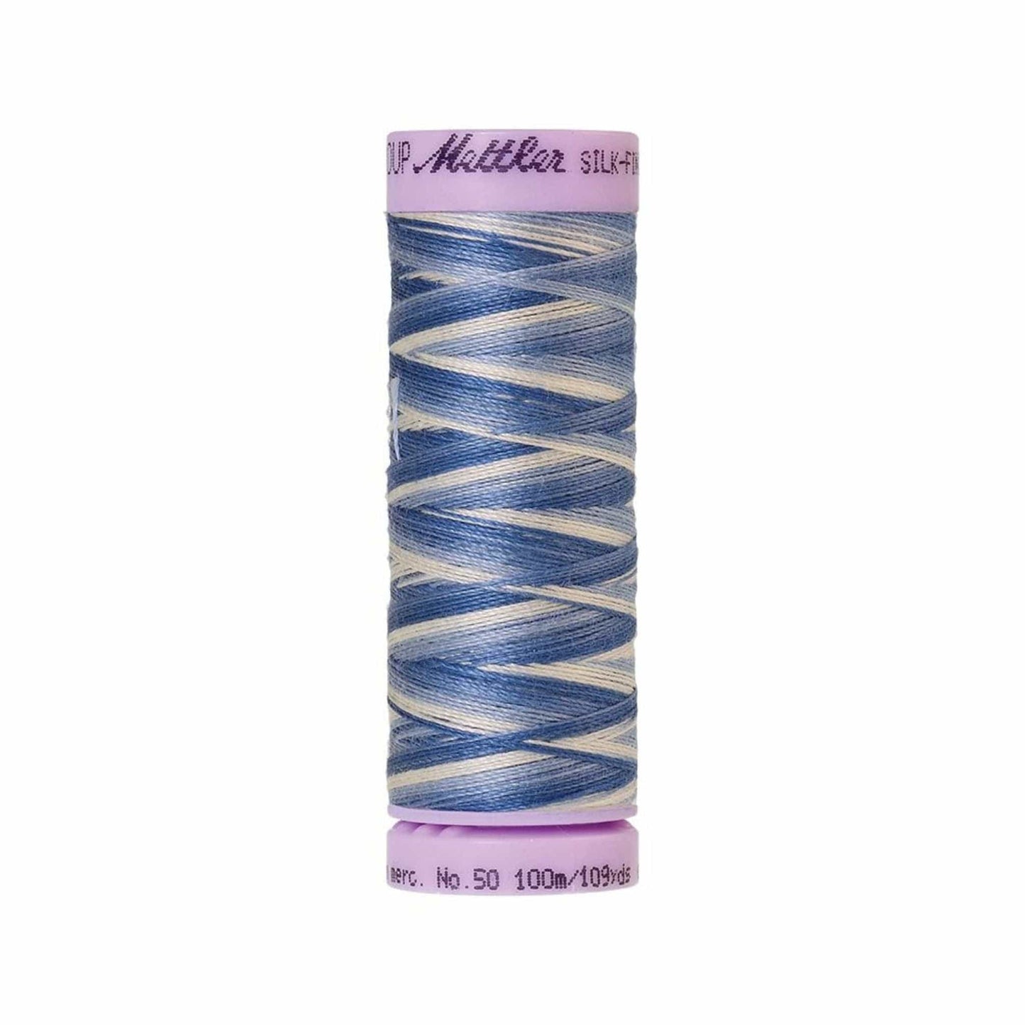 Thread & Floss Clear Sky Silk Thread Finish Multi Colour Cot 50 100m - 9811 Mettler