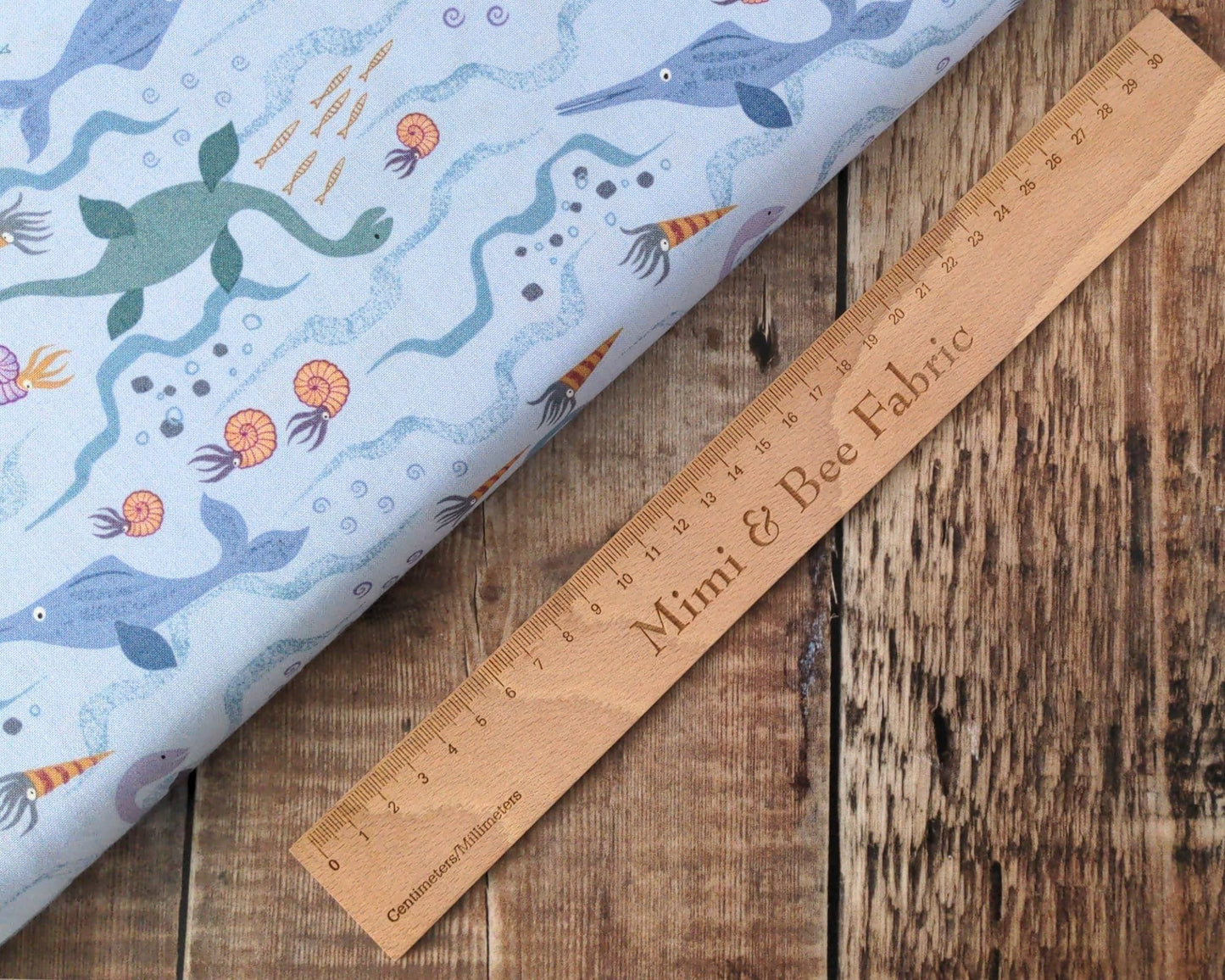 Fabric Dinosaurs Jurassic on grey quilting cotton fabric - A305.3 Lewis & Irene