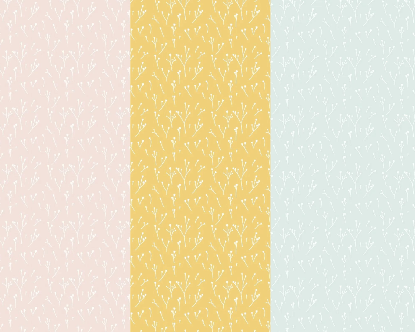 Fabric Floral Butterflies on duck egg blue cotton fabric - Lewis & Irene