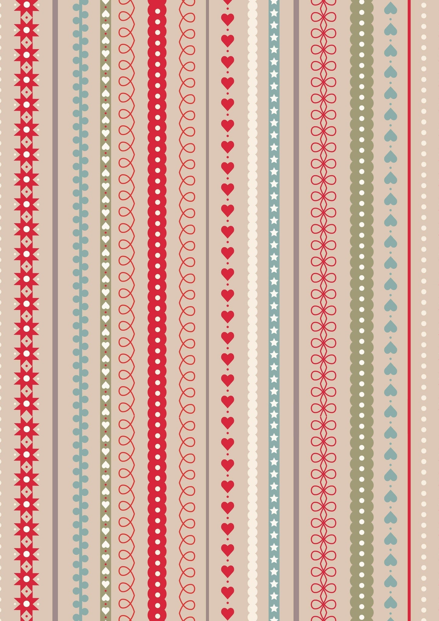 Fabric Gingerbread stars on blue cotton fabric - Gingerbread Season by Lewis & Irene