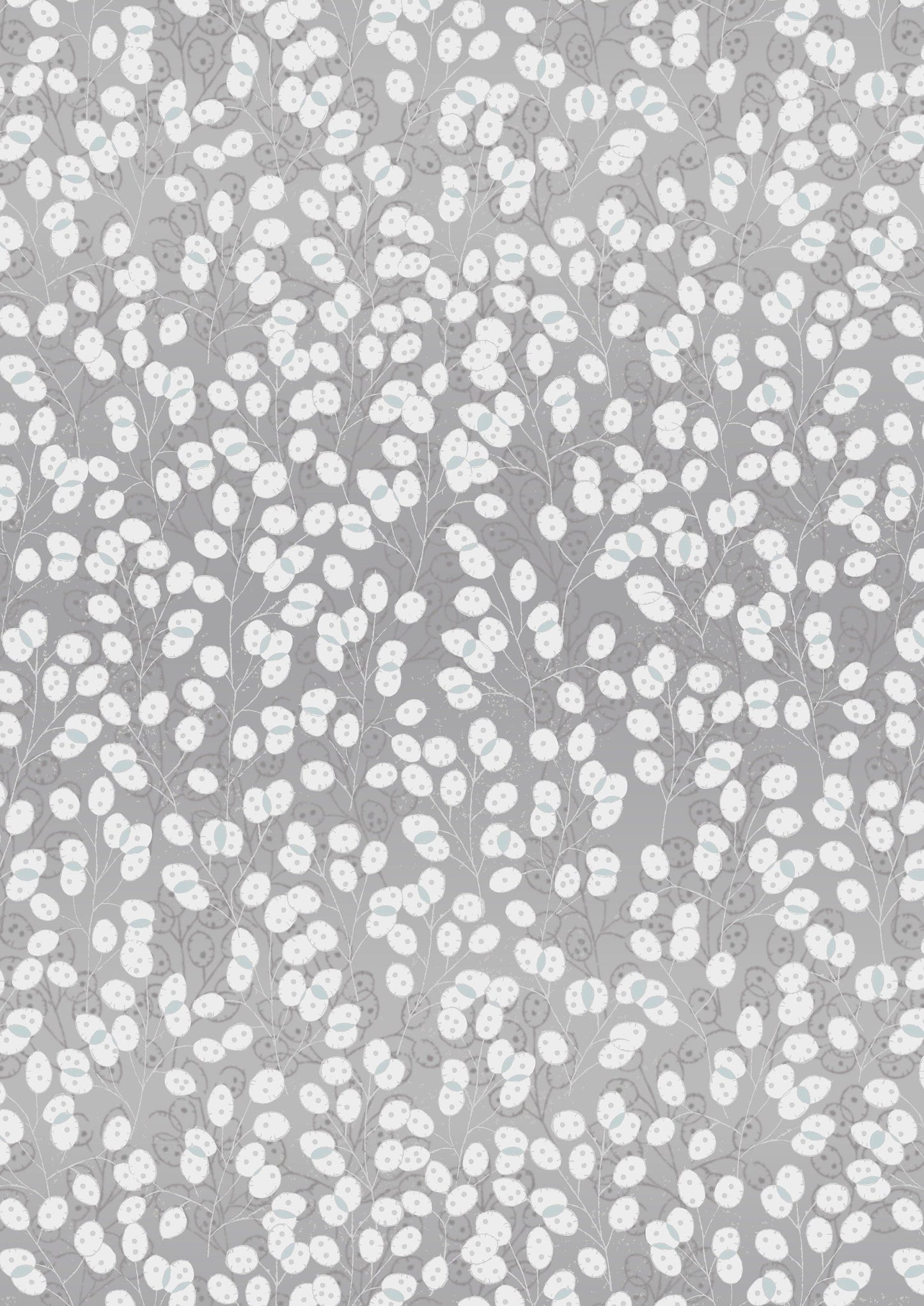 Fabric Honesty soft red silver metallic quilters cotton - Fairy Clocks by Lewis & Irene