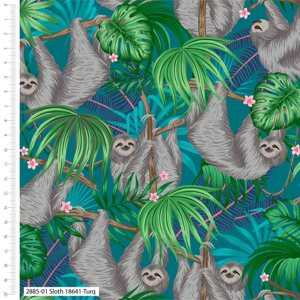 Fabric Lemons and Flowers on Bright Green 100% cotton fabric - Gone Wild
