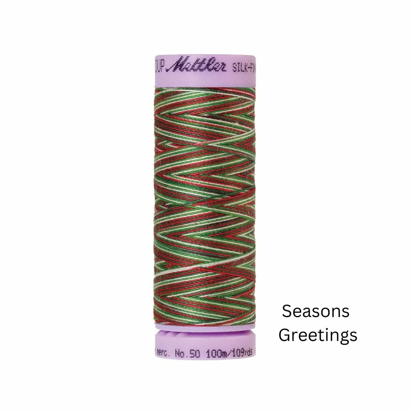 Thread & Floss Seasons Greetings Silk Thread Finish Multi Colour Cot 50 100m - 9825 Mettler