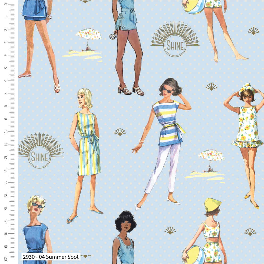 Simplicity fat quarter bundle - Beach Outfits - Craft Cotton Co