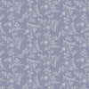 White outlines of flowers on a violet cotton fabric - Abloom by Makower