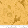 giraffe, lion, alligator and other animals on a yellow fabric - Noah's Ark by Moda