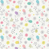 chicks, eggs and bunnies on cream cotton fabric - Spring Treeats by Lewis and Irene