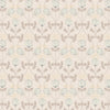 White clover on a natural cotton fabric with gold metallic leaves - Honey Bee by Lewis and Irene