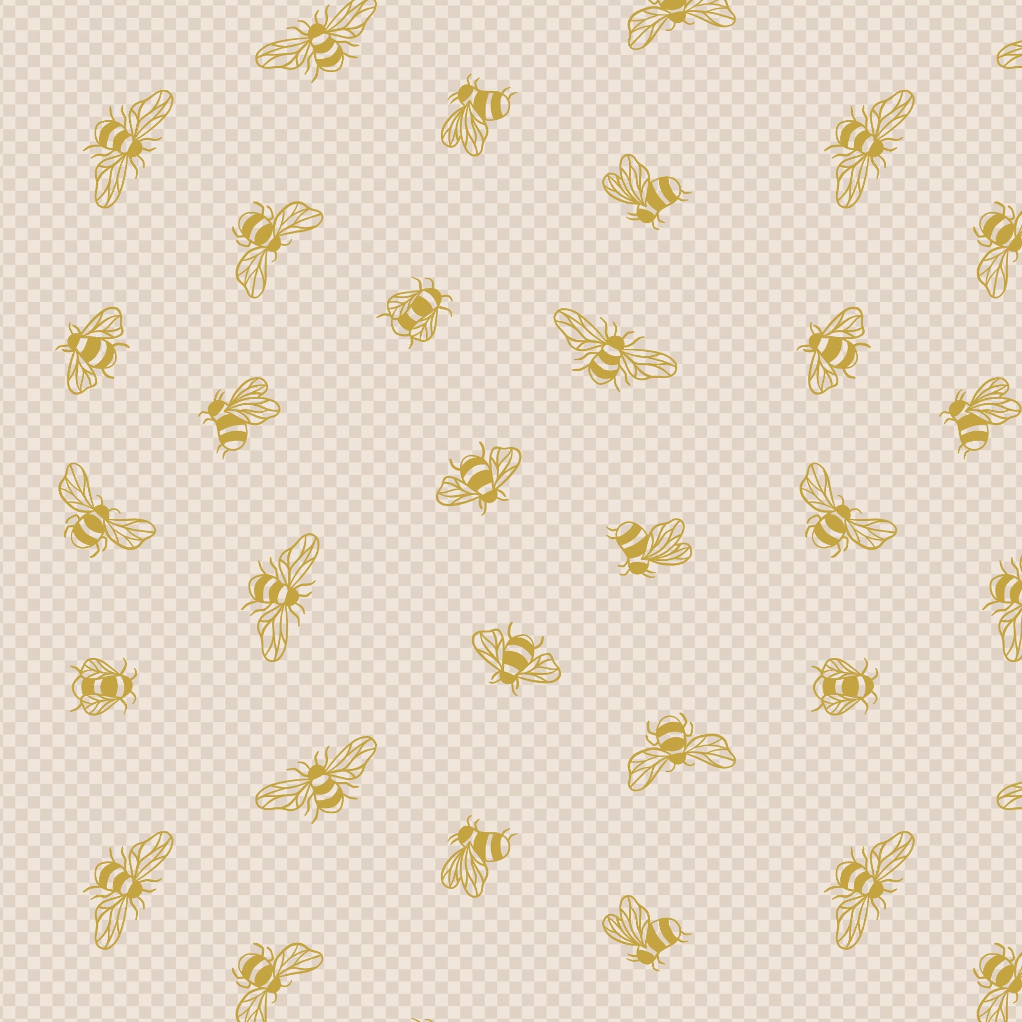 Clover on charcoal with gold metallic cotton fabric - Honey Bee by Lewis & Irene A653.3