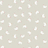 White chickens on light beige cotton fabric - country Life Reloved by Lewis and Irene