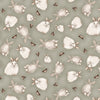 Fabric Chicks on white cotton - Easter Fun - Henry Glass