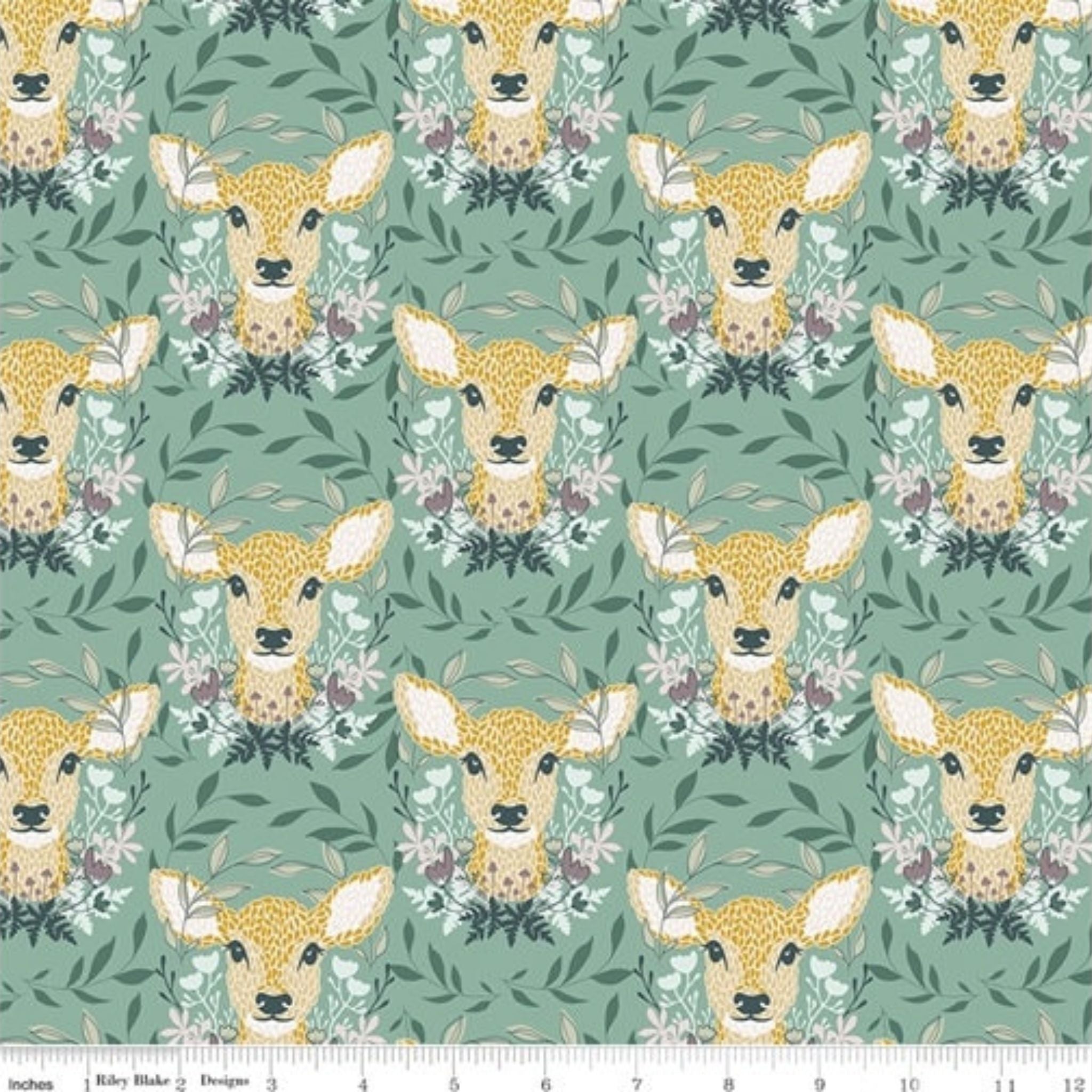 Deers on Blush Pink fabric cotton fabric - Harmony by Riley Blake