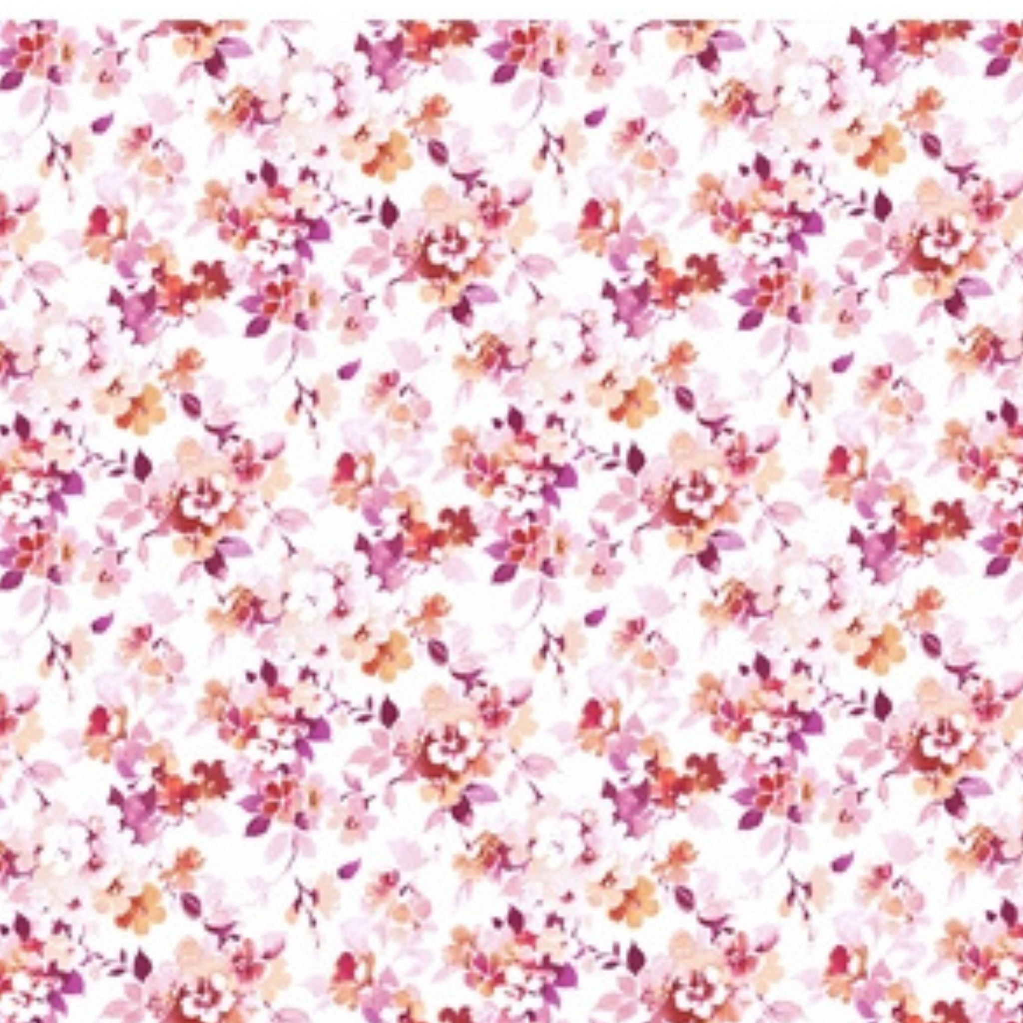 Pink floral 108 wide back fabric - Carolyn - P & B Textiles
