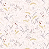 Butterflies and grassfield on pink cotton fabric - Meadowside by Lewis and Irene