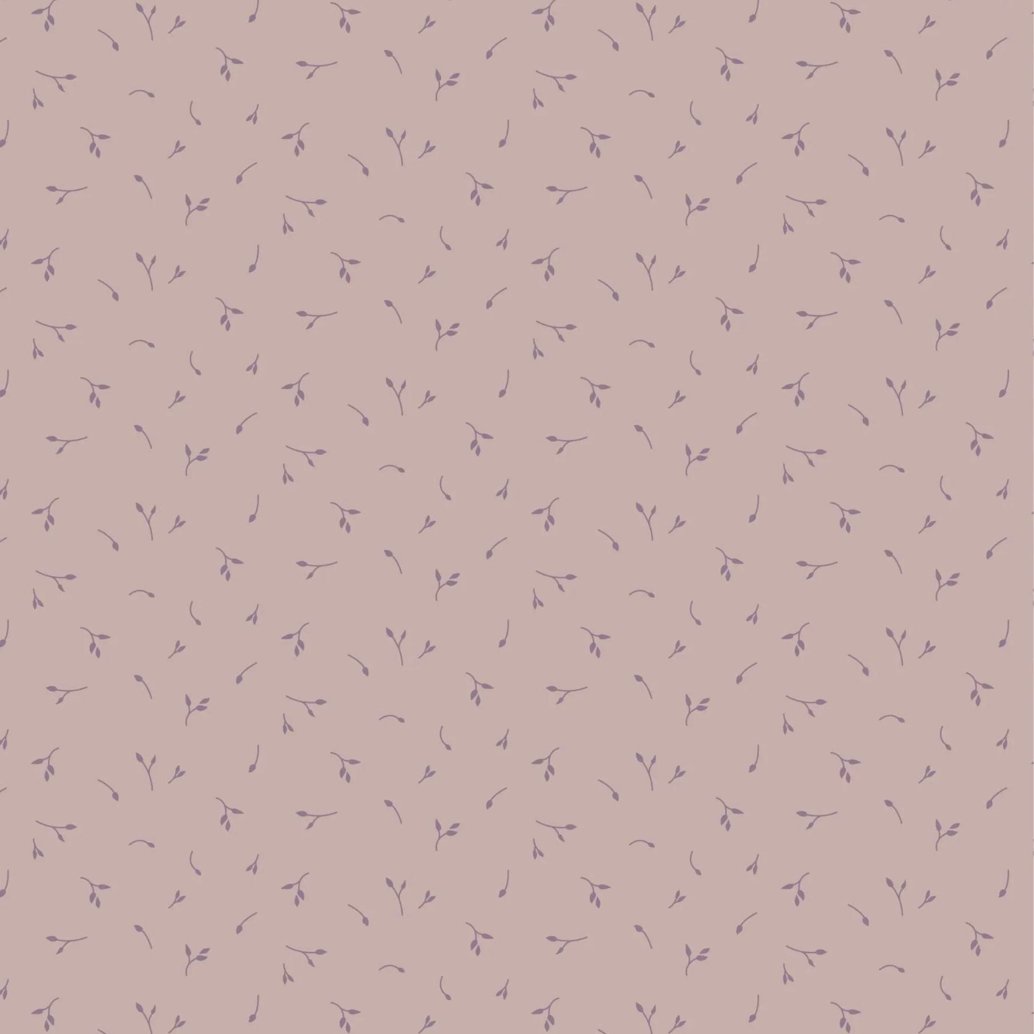 Seeds on light purple cotton fabric - Meadowside by Lewis and Irene