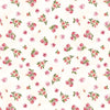 Load image into Gallery viewer, Pink roses on natural striped cotton fabric-Timeless-Treasures-CD1724