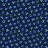 Blueberries on pin dots navy cotton fabric - Blueberry Delight - Timeless Treasures