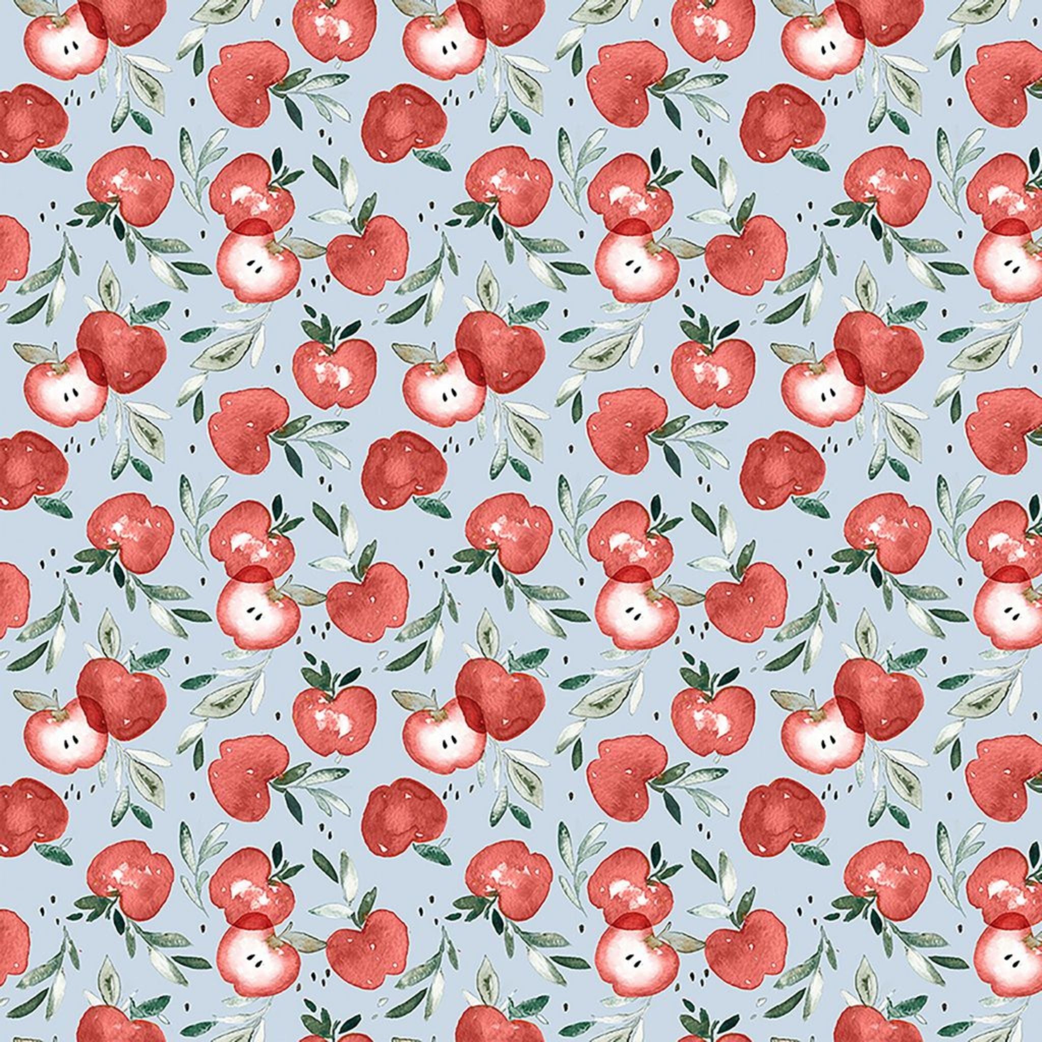 Apple picking in the orchard cotton fabric - Storybook Farm - Dear Stella - DCJ2392