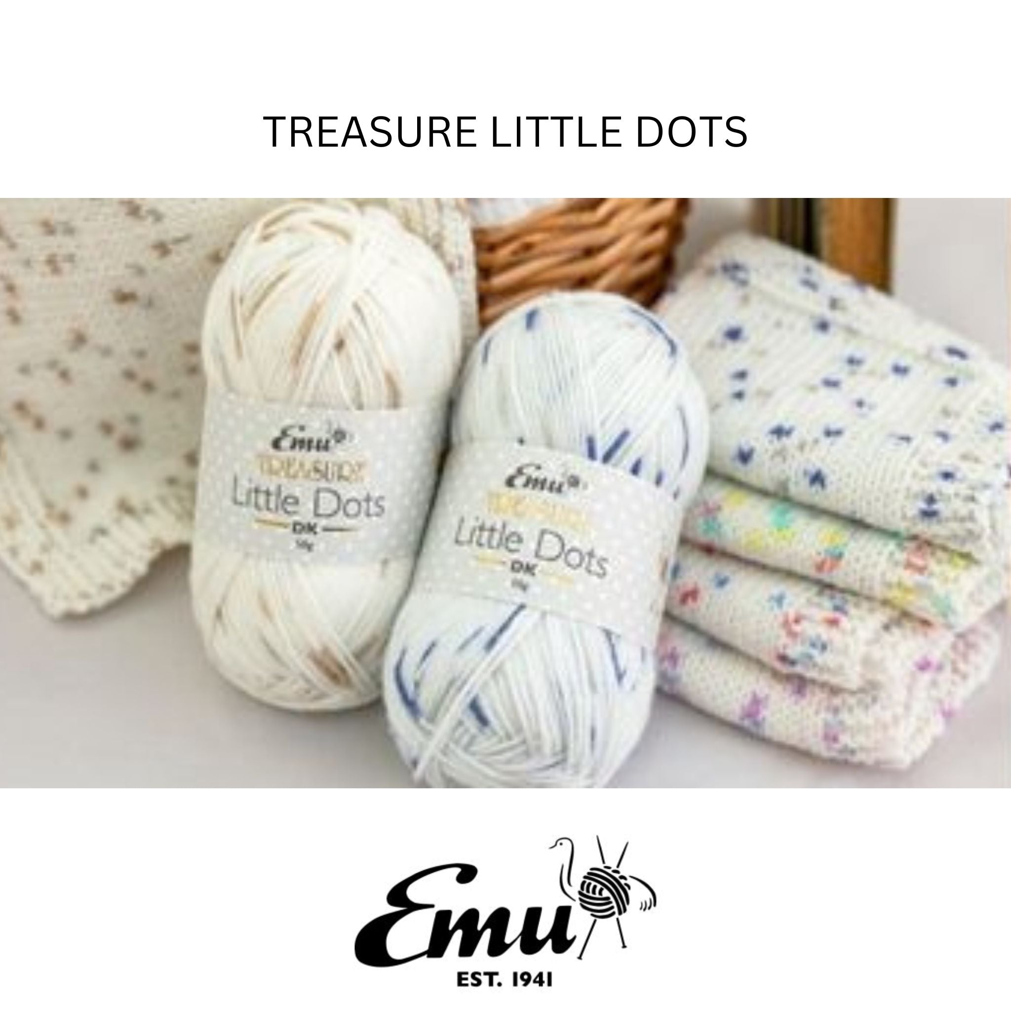 Emu Treasure Little Dots DK yarn - 50g Ball