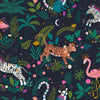 Fabric chameleon on teal cotton - Jungle Luxe - Dashwood Studio