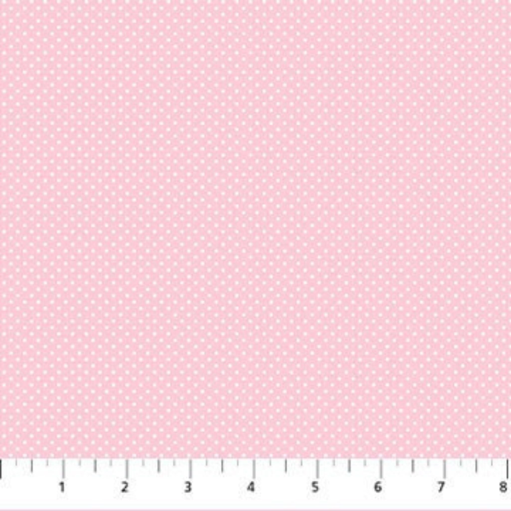 Pink polka dot cotton fabric - Tea for Two by Northcott