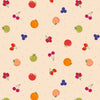 apples and fruit on a dark cream cotton - small things sweet by Lewis and Irene