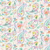 Floral paisley pattern on cream cotton - Songbird by Dashwood Studio