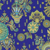Royal blue and gold Egyptian inspired cotton - Ancient Beauty - Robert Kaufman