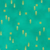 Egyptian inspired shapes on aqua cotton - Ancient Beauty by Robert Kaufman