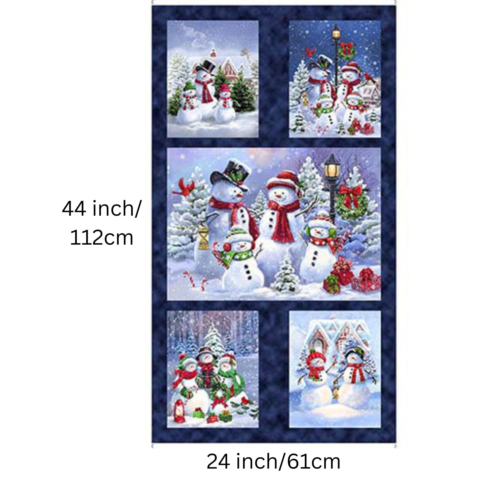 Snowman family - Snowman Holiday - Q T Fabrics - AS30442-B