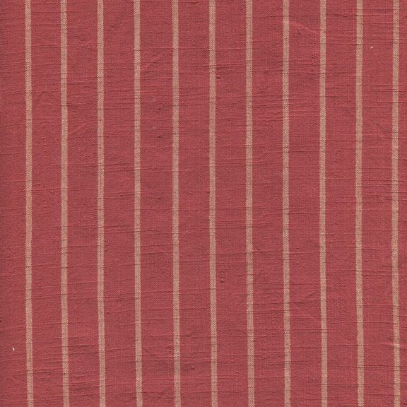 Rustic burgundy red striped ticking fabric - Florist Weaves by Marcus Fabrics