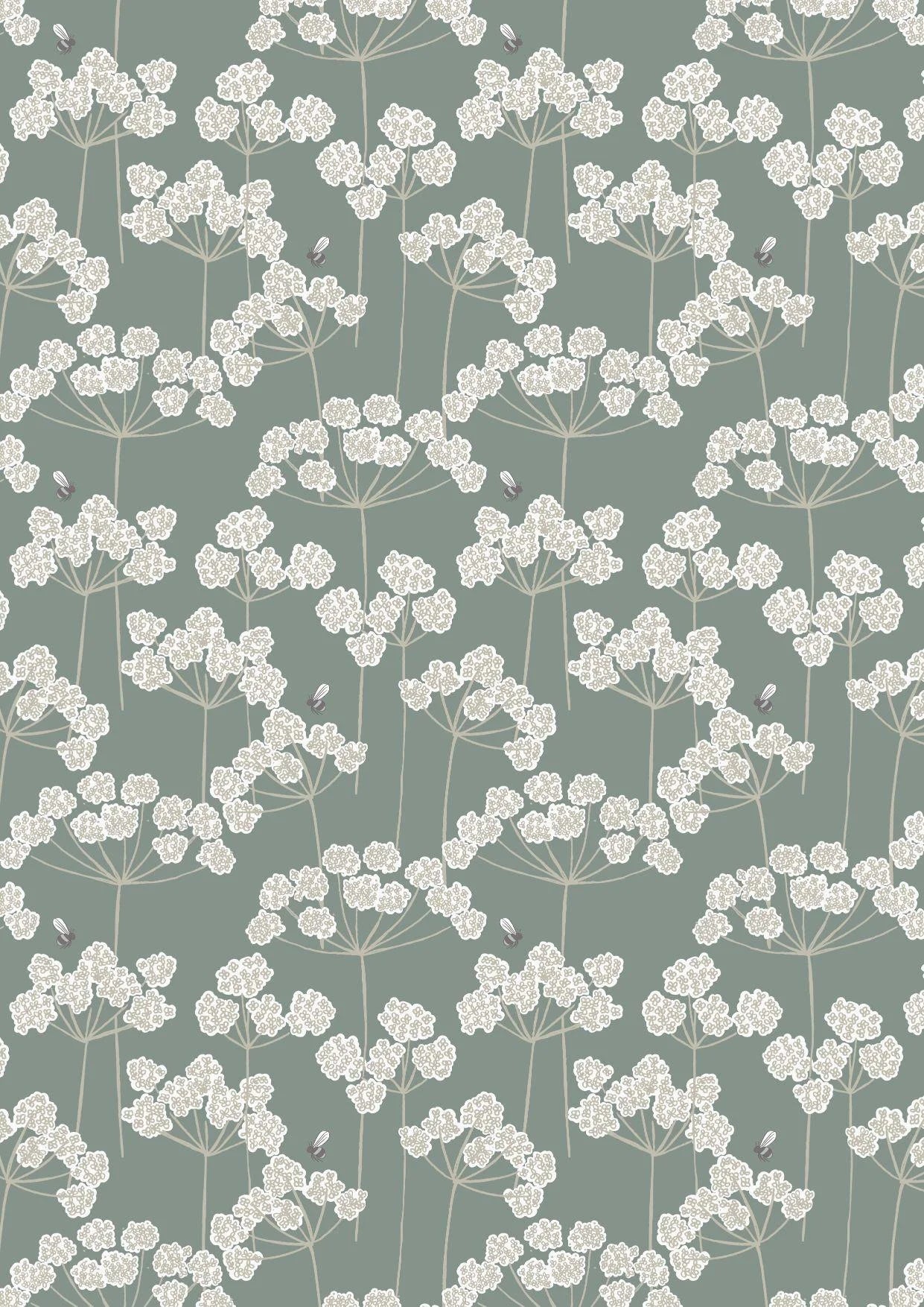 Cow parsley on fabric - Country Life Reloved - Lewis & Irene