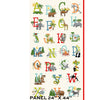 Fabric ABC animal panel - Around the World by Makower