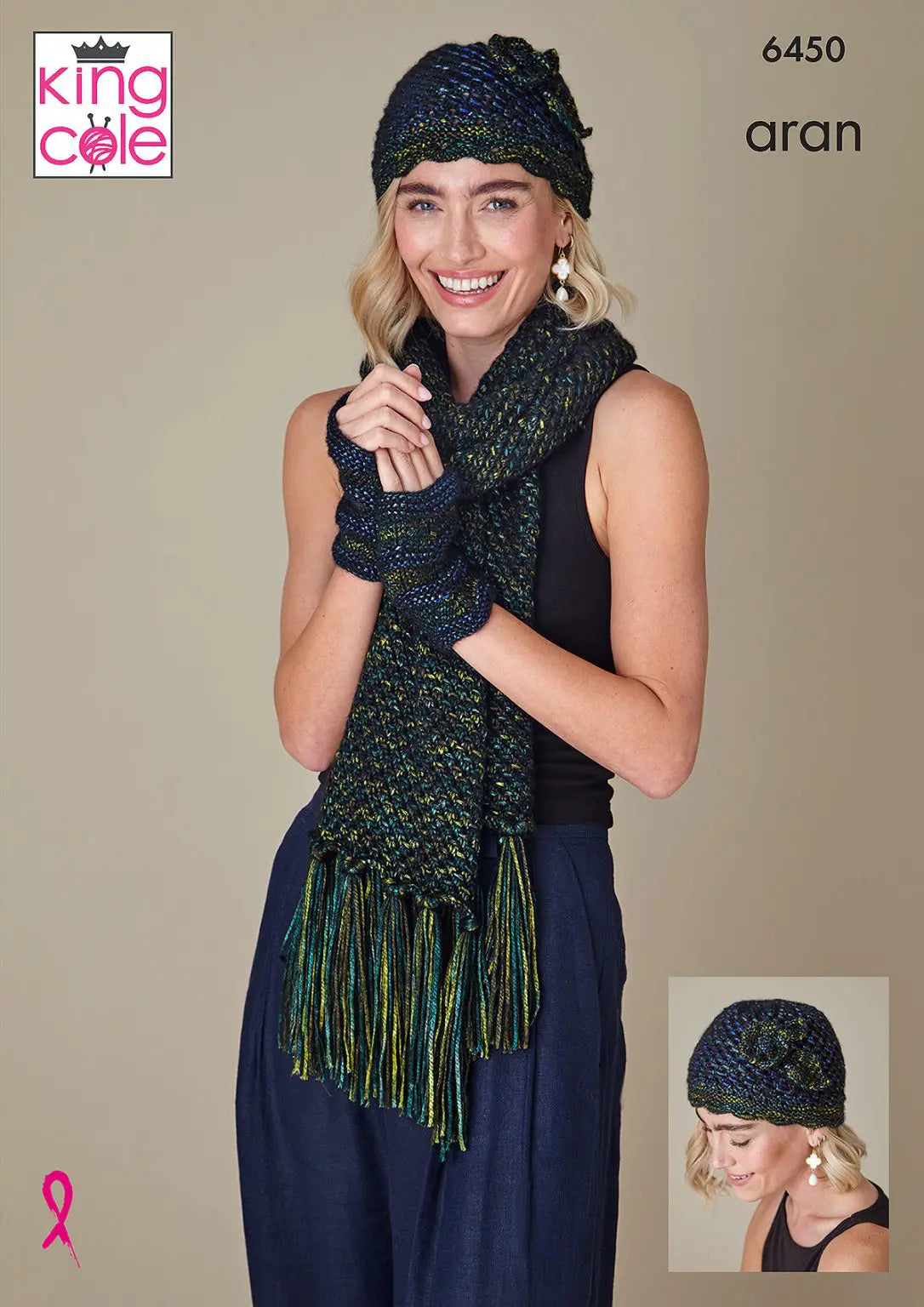 Accessories knitting pattern in Aran - King Cole 6450