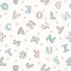 Fabric Alphabet and stars on cream 100% cotton fabric - Bella Bunny & Bear by Lewis & Irene