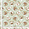 Forest aninal wreaths including bears, hedgehogs and deer on a sage green cotton fabric - In to the Woods by Timeless Treasures CD2259