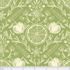 cotton fabric Apples on green cotton - Hot Cider -  P & B Textiles - HCID 5142 LG