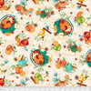 cotton fabric Apples on green cotton - Hot Cider -  P & B Textiles - HCID 5142 LG