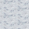 cotton fabric Arctic fox on light grey cotton - Arctic Adventure - Lewis & Irene